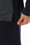 Erkek Jakarlı Patlı Uzun Kollu Gri Baklava Desenli Pijama Takımı 8021