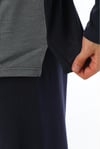 Erkek Jakarlı V Yaka Uzun Kollu Lacivert Çizgili Pijama Takımı 8016