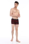Erkek Kırmızı Yazı Desenli Dijital Boxer 796