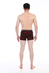 Erkek Kırmızı Yazı Desenli Dijital Boxer 796