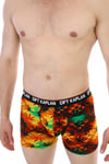 Erkek Renkli Yaprak Desenli Dijital Boxer 796