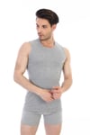 Erkek Ribana Kolsuz Spor Gri Atlet 0920
