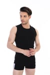 Erkek Ribana Kolsuz Spor Siyah Atlet 0920
