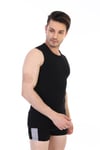Erkek Ribana Kolsuz Spor Siyah Atlet 0920