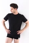 Erkek Süprem Bisiklet Yaka Siyah T-shirt 947