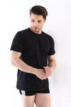 Erkek Süprem Bisiklet Yaka Siyah T-shirt 947
