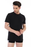 Erkek Süprem Bisiklet Yaka Siyah T-shirt 947