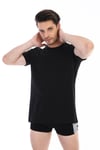 Erkek Süprem Bisiklet Yaka Siyah T-shirt 947