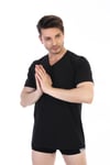 Erkek Süprem V Yaka Siyah T-shirt 945