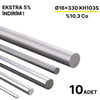 10 Adet 16x330 KH103S h6 Dolu Karbür Çubuk