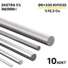 10 Adet 6x330 KH103S h6 Dolu Karbür Çubuk 