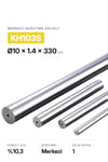 10x1.4x330 KH103S h6 Merkezi Delikli Karbür Çubuk
