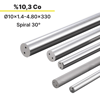 10x1.4-4.80x330 KH103S h6 İki Spiral Delikli Karbür Çubuk 30°