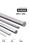 10x330 KH100S h6 Dolu Karbür Çubuk