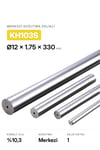 12x1.75x330 KH103S h6 Merkezi Delikli Karbür Çubuk
