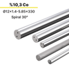 12x1.4-5.85x330 KH103S h6 İki Spiral Delikli Karbür Çubuk 30°