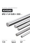 12x1.4-5.85x330 KH10AS h6 İki Spiral Delikli Karbür Çubuk 30°