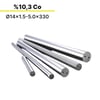 14x1.5-5.0x330 KH103S h6 İki Düz Delikli Karbür Çubuk