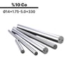 14x1.75-5.0x330 KH10AS h6 İki Düz Delikli Karbür Çubuk