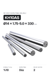 14x1.75-5.0x330 KH10AS h6 İki Düz Delikli Karbür Çubuk