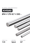 14x1.75-6.7x330 KH10AS h6 İki Spiral Delikli Karbür Çubuk 30°