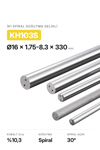 16x1.75-8.3x330 KH103S h6 İki Spiral Delikli Karbür Çubuk 30°