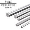 18x2.0-9.25x330 KH10AS h6 İki Spiral Delikli Karbür Çubuk 30°