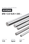18x2.0-9.25x330 KH10AS h6 İki Spiral Delikli Karbür Çubuk 30°