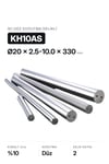 20x2.5-10.0x330 KH10AS h6 İki Düz Delikli Karbür Çubuk