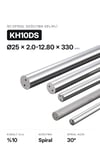 25x2.0-12.80x330 KH10DS h6 İki Spiral Delikli Karbür Çubuk 30°