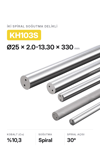 25x2.0-13.30x330 KH103S h6 İki Spiral Delikli Karbür Çubuk 30°