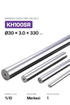 30x3.0x330 KH100SR h6 Merkezi Delikli Karbür Çubuk