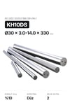 30x3.0-14.0x330 KH10DS h6 İki Düz Delikli Karbür Çubuk