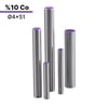 4x51 KH100SR h6 Kesilmiş Dolu Karbür Çubuk