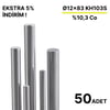 50 Adet 12x83 KH103S h6 Kesilmiş Dolu Karbür Çubuk