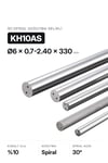 6x0.7-2.40x330 KH10AS h6 İki Spiral Delikli Karbür Çubuk 30°