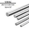 8x1.0-3.80x330 KH10AS h6 İki Spiral Delikli Karbür Çubuk 30°