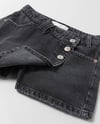 Füme Denim Şort Etek