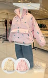 LA'CIEL PARİS ÇİÇEKLİ YARIM FERMUAR MONT (WATERPROOF SU GEÇİRMEZ) PEMBE
