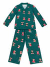 ROLYPOLY TEDDY BEAR GÖMLEKLİ PİJAMA TAKIM YEŞİL