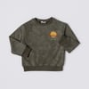 SPACE İŞLEMELİ NUBUK GÖRÜNÜMLÜ SWEATSHIRT (HAKİ)