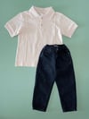 Unisex Siyah Mom Jean