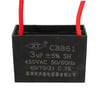 3 UF 450 V SİYAH KABLOLU KARE TİP KUTUPSUZ KONDANSATÖR