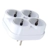DE-PA 10004 TOPRAKLI 16 AMPER 250 VOLT BEYAZ 4LÜ ÇOK AMAÇLI GOLYAT PRİZ