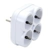 DE-PA 10004 TOPRAKLI 16 AMPER 250 VOLT BEYAZ 4LÜ ÇOK AMAÇLI GOLYAT PRİZ