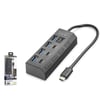 Hadron HDX7057 İetop Type-C Hub 5Gbps 3x Type-C 3.2 + 4x Usb-A 3.2 7 Port Anahtarlı Çoklayıcı Siyah
