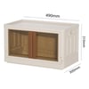 SUNUP SN-25882 31X49X30CM 32L KATLANABİLİR PLASTİK SAKLAMA KUTUSU KAHVERENGİ KAPAKLI TEKERLEKLİ