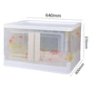 SUNUP SN-25883 40X64X37CM 72L KATLANABİLİR PLASTİK SAKLAMA KUTUSU RENKLİ KAPAKLI TEKERLEKLİ