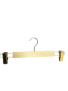 100 Adet Ahşap Etek Askısı Mandallı Ahşap Pantolon Askısı Vernikli 36 Cm Gold Mandal