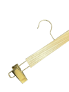 100 Adet Ahşap Etek Askısı Mandallı Ahşap Pantolon Askısı Vernikli 36 Cm Gold Mandal